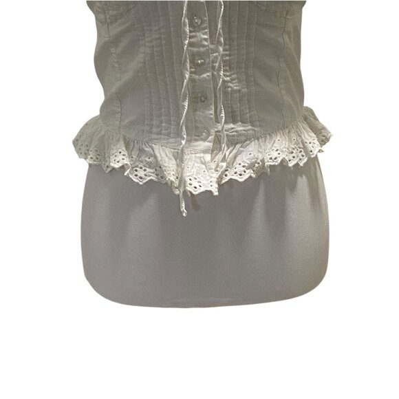 Reclaimed Vintage Strapless Top White Size 6 - Picture 8 of 15